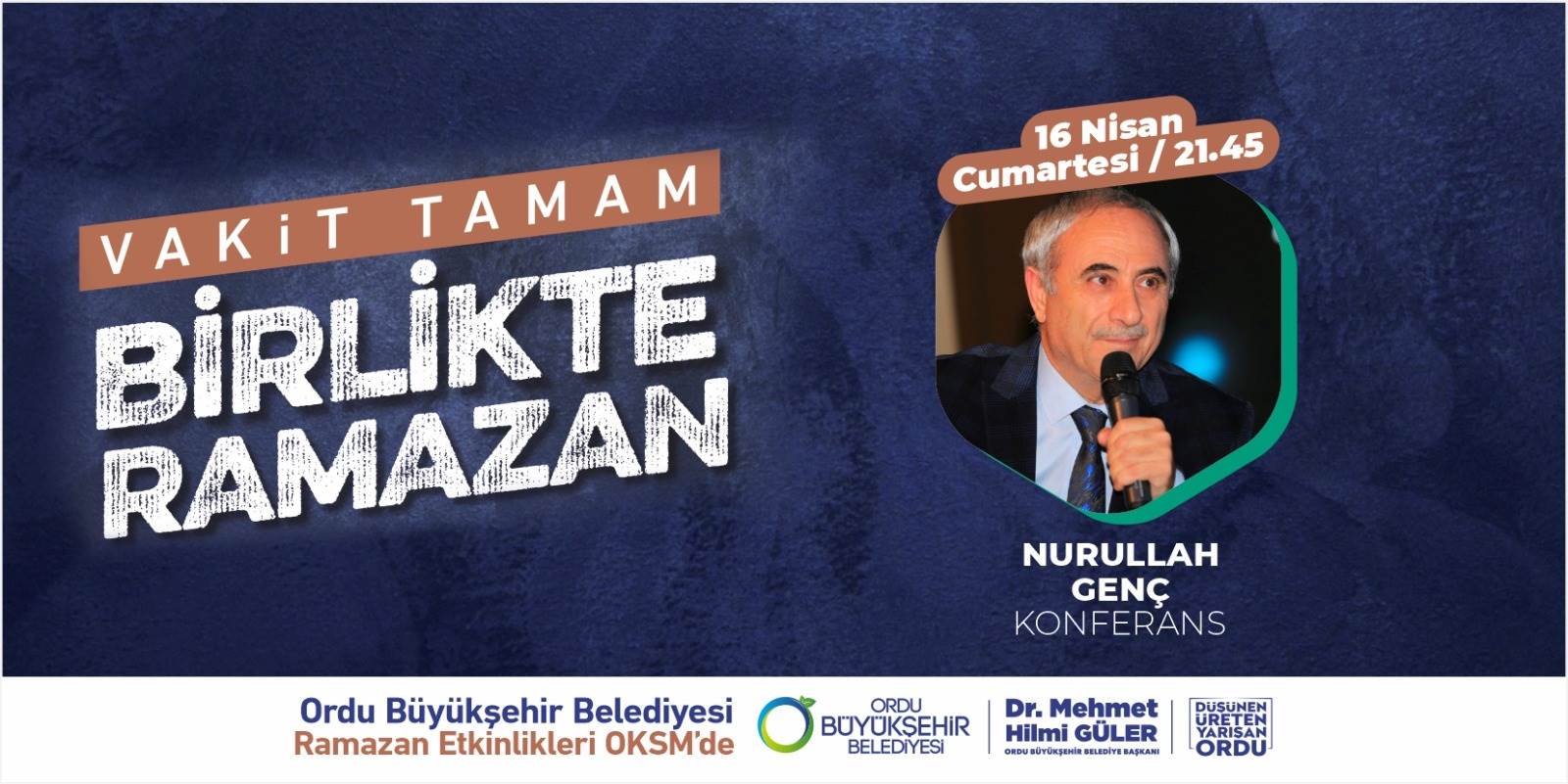 ŞAİR VE YAZAR NURULLAH GENÇ ORDU’YA GELİYOR 